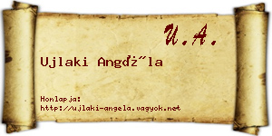 Ujlaki Angéla névjegykártya
